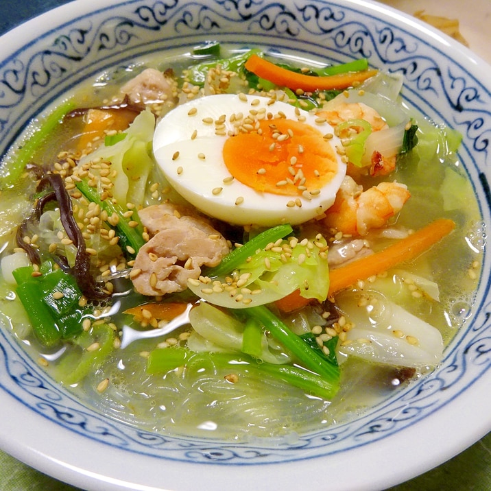 ■１０分で..太平燕(タイピーエン)風春雨スープ